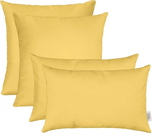Vista 63 de RSH DECOR: Sunbrella Juego de 4 almohadas lumbares y cuadradas 20 x 12 pulgadas y 17 x 17 pulgadas Tela resistente al agua y a la decoloración