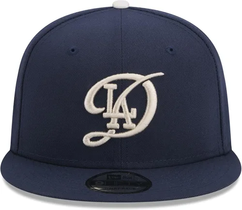 Vista 2 de New Era MLB Los Angeles Dodgers Navy City Connect 9FIFTY - Gorra ajustable con cierre de presión, talla única