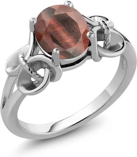 Vista 59 de Gem Stone King Anillo de compromiso ovalado con piedra natal para mujer, plata de ley 925, ovalado de 0.354 x 0.276 in, anillo de compromiso