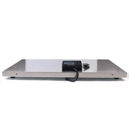 Vista 2 de Báscula veterinaria, báscula digital de 440 libras para ganado con adaptador de corriente para veterinario, animal, mascota, gato, perro, ganado