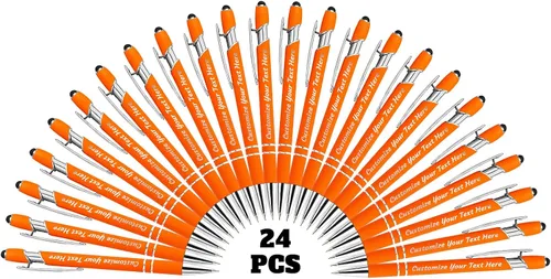 Vista 57 de 12 bolígrafos personalizados a granel, bolígrafos personalizados con grabado personalizado con nombre o texto, regalo ideal de aniversario