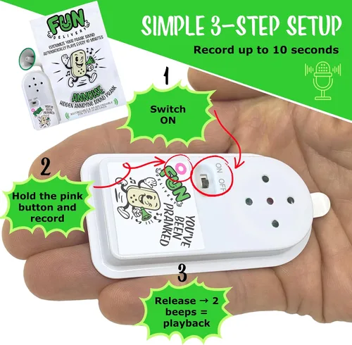 Vista 9 de FUN delivery Annoise Broma de broma de sonido molesto grabable oculto broma broma