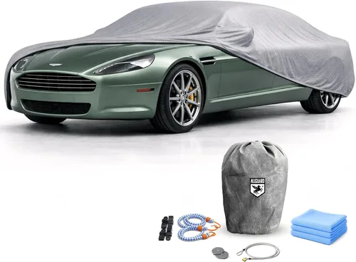 Vista 7 de CarCovers - Funda de automóvil para interior resistente a los arañazos compatible con Aston Martin Rapide 2010-2012, material satinado negro, ultra