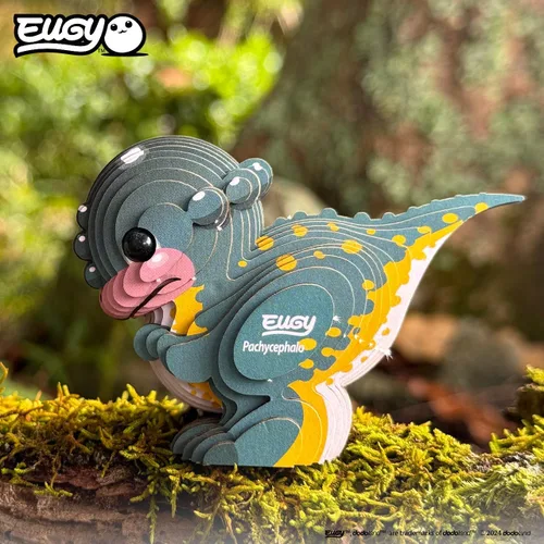 Vista 8 de Eugy Pachycephalosaurus - Rompecabezas 3D de dinosaurio – 27 piezas ecológico juguete educativo para niños, niñas y niños a partir de 6 años