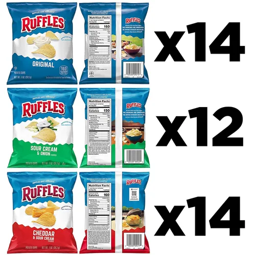 Vista 2 de Ruffles Paquete variado de papas fritas, 40