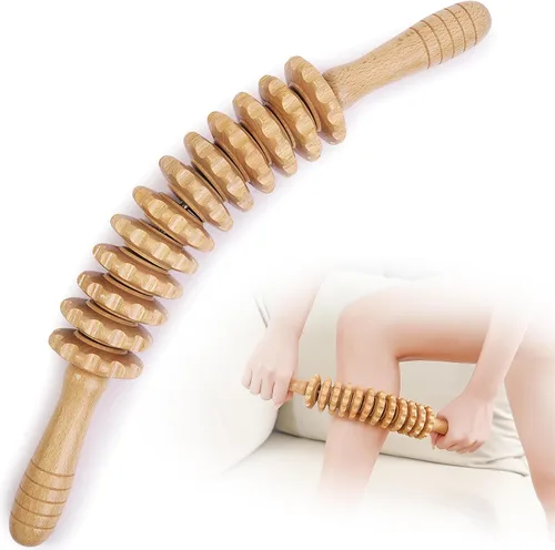 Vista 9 de 3 Piezas Herramientas de Masaje de Terapia de Madera Masajeador de Drenaje Linfático Masajeador de Madera Herramientas de Escultura Corporal