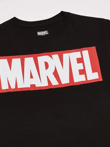 Vista 2 de Marvel Camiseta con logotipo clásico simple de cómics para hombre