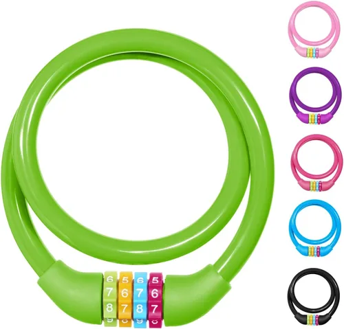 Vista 14 de Ainiv Candado de bicicleta, cable de bloqueo de bicicleta de 25 pulgadas