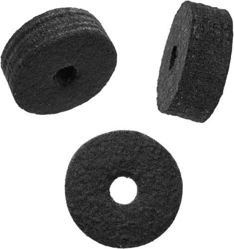 Vista 6 de 21 piezas de platillos accesorios de repuesto para platillos de fieltros, copa de fieltro de embrague Hi-Hat con mangas, tuercas de ala de base