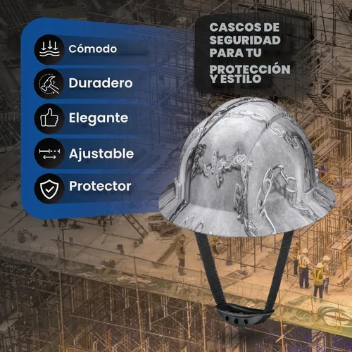 Vista 2 de Casco de ala completa actualizado, ventilado, acolchado, aprobado por la OSHA Tipo 1 Clase C para trabajos de construcción, cascos de construcción