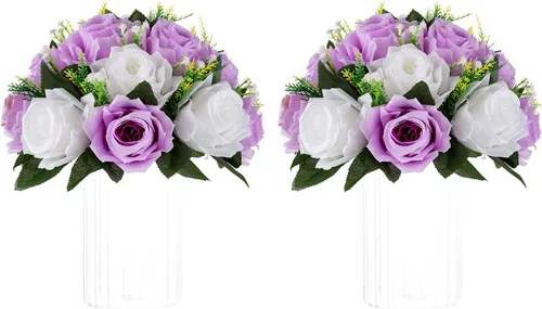 Vista 37 de NUPTIO Rosas Artificiales Negras Flores: Ramo de Flores Falsas Decoraciones de Halloween - 15 Cabezas Centros de Mesa de Rosas Artificiales con Base