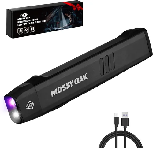 Vista 9 de Mossy Oak 1200LM linterna EDC recargable luz UV magnética Gris