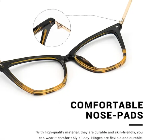 Vista 5 de Zeelool Hilary FX0206 - Gafas de bloqueo de luz azul de gran tamaño para mujer