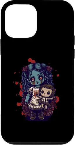Vista 16 de Scary Goth Doll Holding Teddybear - Funda gótica gótica para iPhone 16