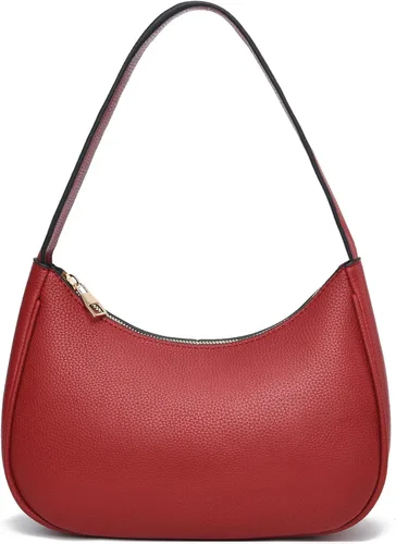 Vista 20 de BAIKELI Bolso de hombro en forma de media luna para mujeres, pequeño bolso al hombro clásico retro, de estilo embrague, bolso tipo hobo, bolso