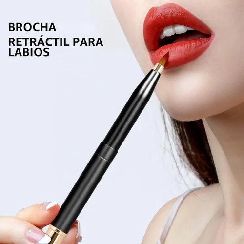 Vista 7 de Unaone [Paquete de 2] Pincel de labios para lápiz labial, pinceles de labios retráctiles, pincel de maquillaje de doble punta para lápiz labial