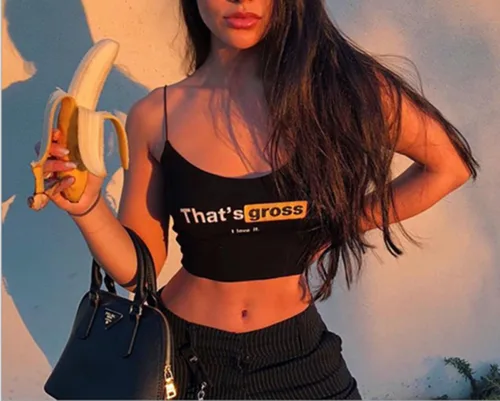 Vista 6 de Camisola sin mangas con estampado de letras para mujeres y niñas