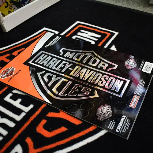Vista 4 de Chroma 3276 Harley-Davidson - calcomanía de emblema clásico