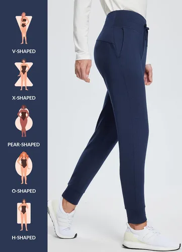 Vista 3 de BALEAF Pantalones deportivos con forro polar para mujer, pantalones de senderismo de cintura alta, resistentes al agua, pantalones térmicos de esquí