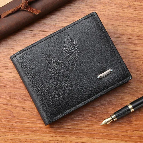 Vista 20 de Cartera delgada para hombre con monedero, cartera minimalista con cremallera, carteras plegables para hombre con tarjetero de crédito, cartera