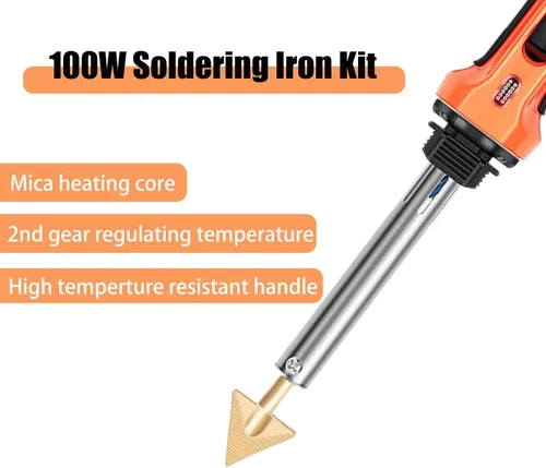 Vista 7 de Kit de soldadura de plástico, soldador de plástico de 110 V/100 W, para bricolaje, parachoques de automóvil, salpicadero, kayak, herramienta