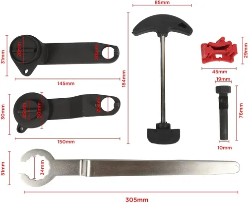 Vista 5 de MR CARTOOL Herramienta de correa de distribución Kit de herramientas para árbol de levas de motor compatible con Volkswagen VW New Jetta Santana