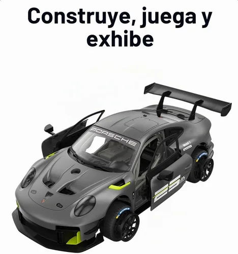 Vista 6 de RASTAR Construye tu propio kit de auto Porsche 911 GT2 RS Clubsport 25 RC Gris