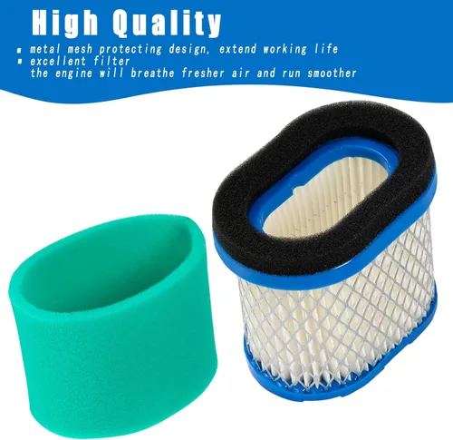 Vista 6 de Paquete de 2 Filtros de Aire 697029 con Pre Filtro 273356S de Repuesto para Limpiador de Aire BS 498596 498596S 697029 697029S 690610, Compatible