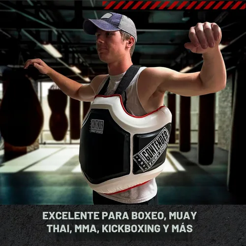 Vista 7 de Contender Fight Sports Protector de cuerpo para boxeo Heavy Hitter PBP Negro/Blanco