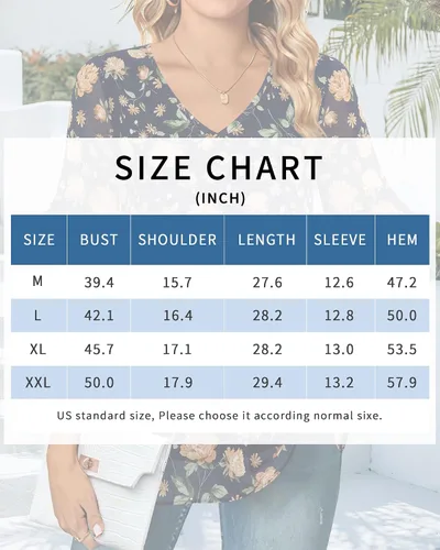 Vista 5 de VALOLIA Blusas de manga 34 para mujer, blusas elegantes y casuales de negocios de doble capa