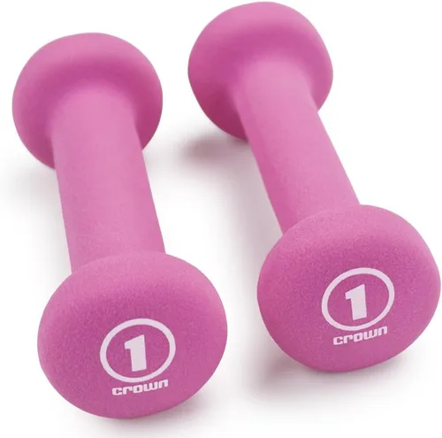 Vista 4 de Crown Sporting Goods Pesas de mano de neopreno para esculpir el cuerpo (1 par)