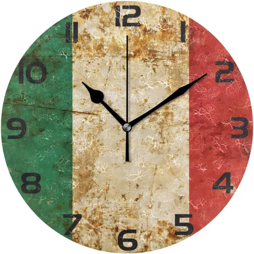 Vista 13 de ALAZA - Reloj de pared redondo con mapa étnico de África, silencioso, sin tictac, pintura al óleo para el hogar, oficina, escuela, arte decorativo