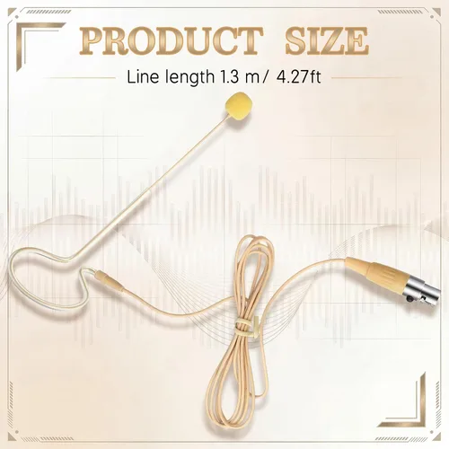 Vista 2 de TOODOO 2 unids gancho auricular eléctrico micrófono mini XLR 3 pin Ta3f Plug Mic el oído Headworn micrófono con cable cable