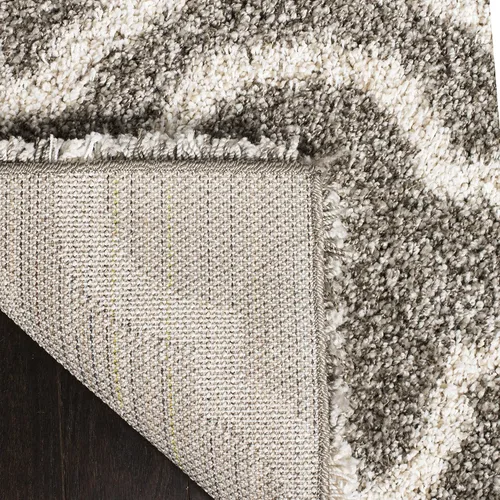 Vista 6 de SAFAVIEH Hudson Shag Collection - Alfombra decorativa de 2 x 3 pies, diseño marroquí, color gris y marfil, no desprende pelusa y de fácil cuidado, 2