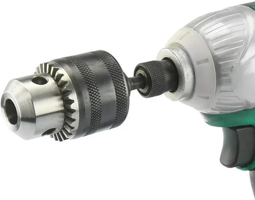 Vista 6 de uxcell Mandriles de taladro, 3/8-24UNF roscado de 0.059-0.394 in de capacidad con llave de mandril para taladro inalámbrico con cable de impacto