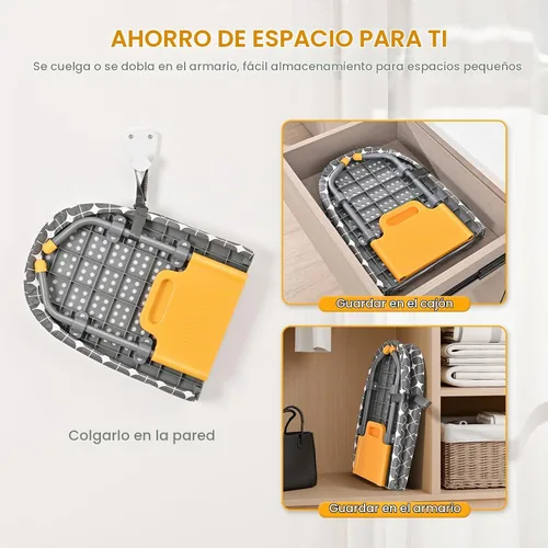 Vista 5 de [Usado] APEXCHASER Mesa pequeña de la tabla de planchar, mini tablero plegable del Gris