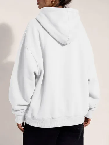 Vista 4 de Trendy Queen Womens Hoodies Oversized Sweatshirt Blanco