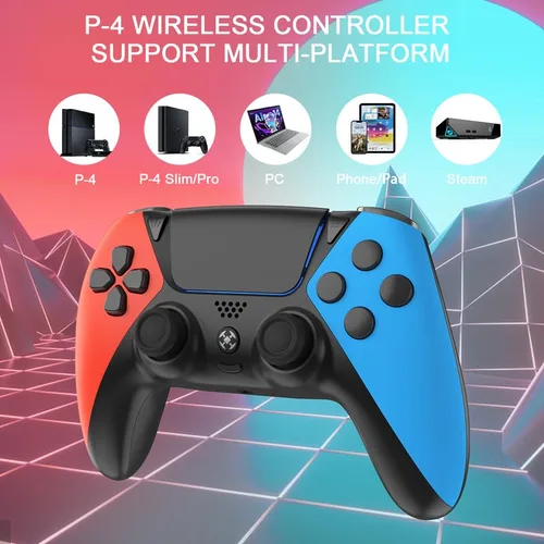 Vista 7 de Wiv77 Controller for PS4 Controller,Gaming Controller for Playstation 4 Controller,Control Ps4 with Motion SensorJoysticksRapid Fire2 Back