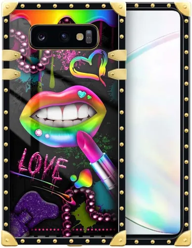 Vista 41 de Funda compatible con Samsung Galaxy S10 4G, TPU suave de lujo y parte trasera de policarbonato duro para niñas y mujeres, funda protectora a prueba