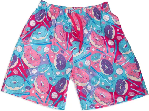 Vista 9 de ChalkTalkSPORTS Traje de baño de béisbol Shorts de natación Tallas para jóvenes y adultos
