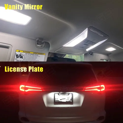 Vista 5 de Kit de 8 piezas de luces LED RAV4 para Toyota RAV4 2006 2007 2008 2009 2010 2011 2012 2013 2014 2015 blanco 6000K paquete de iluminación LED