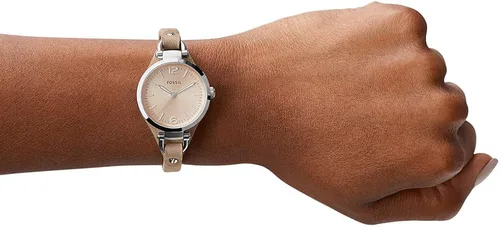 Vista 2 de Fossil Neely - Reloj casual de cuarzo de acero inoxidable y cuero para mujer