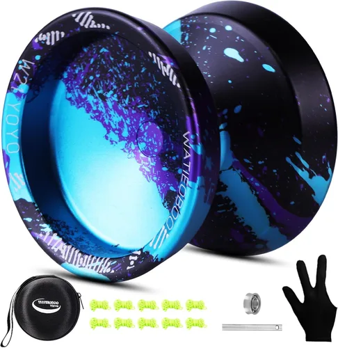 Vista 9 de Yoyo R8 Responsive Yoyo para principiantes, Yoyos profesionales no responsivos para adultos Pro Yoyos de trucos de metal con kit de rodamientos Yo