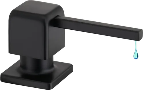 Vista 9 de CREA Dispensador de jabón de cocina, dispensador de jabón para encimera para fregadero de cocina, dispensador de jabón integrado negro