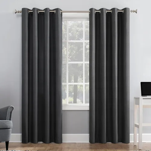 Vista 31 de Sun Zero Columbia - Paquete de 2 paneles de cortinas térmicas con ojales, par, 100 % opacas, ahorro de energía, 50 x 84 pulgadas, azul brumoso Azul