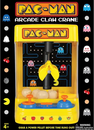 Vista 7 de Pac-Man: Arcade Claw Crane - Serie Core, juego de mesa Lights-Sound, joystick doble, llenar pellets con premios, juguete coleccionable con licencia