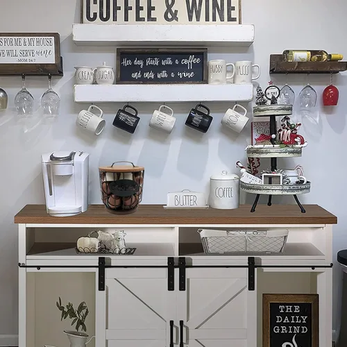 Vista 6 de Soporte redondo para cápsulas de café con tapa y base de madera, cesta de almacenamiento de cápsulas de café de alambre para decoración del hogar