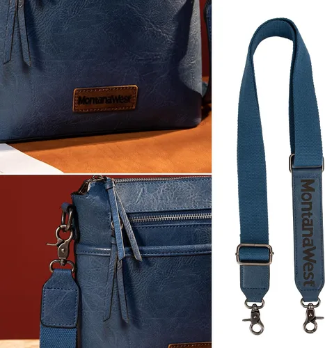 Vista 3 de Montana West Bolso cruzado para mujer con múltiples bolsillos y correa de guitarra