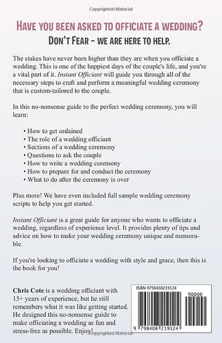 Vista 2 de Instant Officiant A No-Nonsense Guide to the Perfect Wedding Ceremony