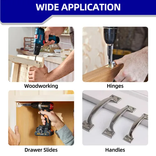Vista 5 de Juego de brocas autocentrantes, vástago hexagonal de 1/4 de pulgada HSS VIX con llave hexagonal, 3/32 pulgadas, 7/64 pulgadas, 1/8 pulgadas
